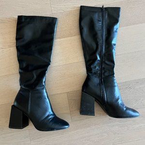 Knee High Block Heel Boots